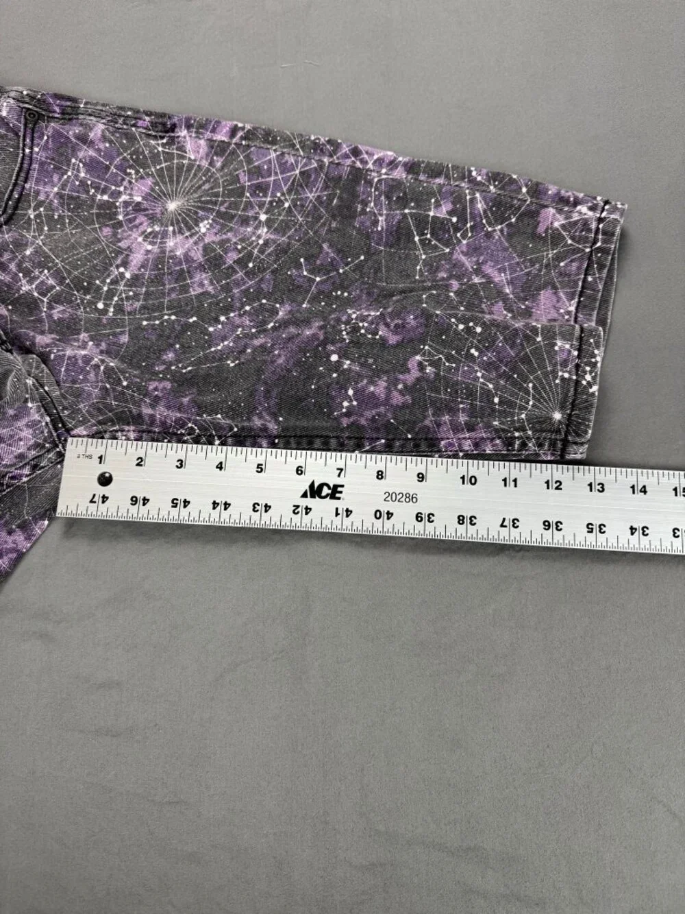 XXX RUDE Purple Constellation Skinny Shorts Size 28W X 13L Cotton Spandex